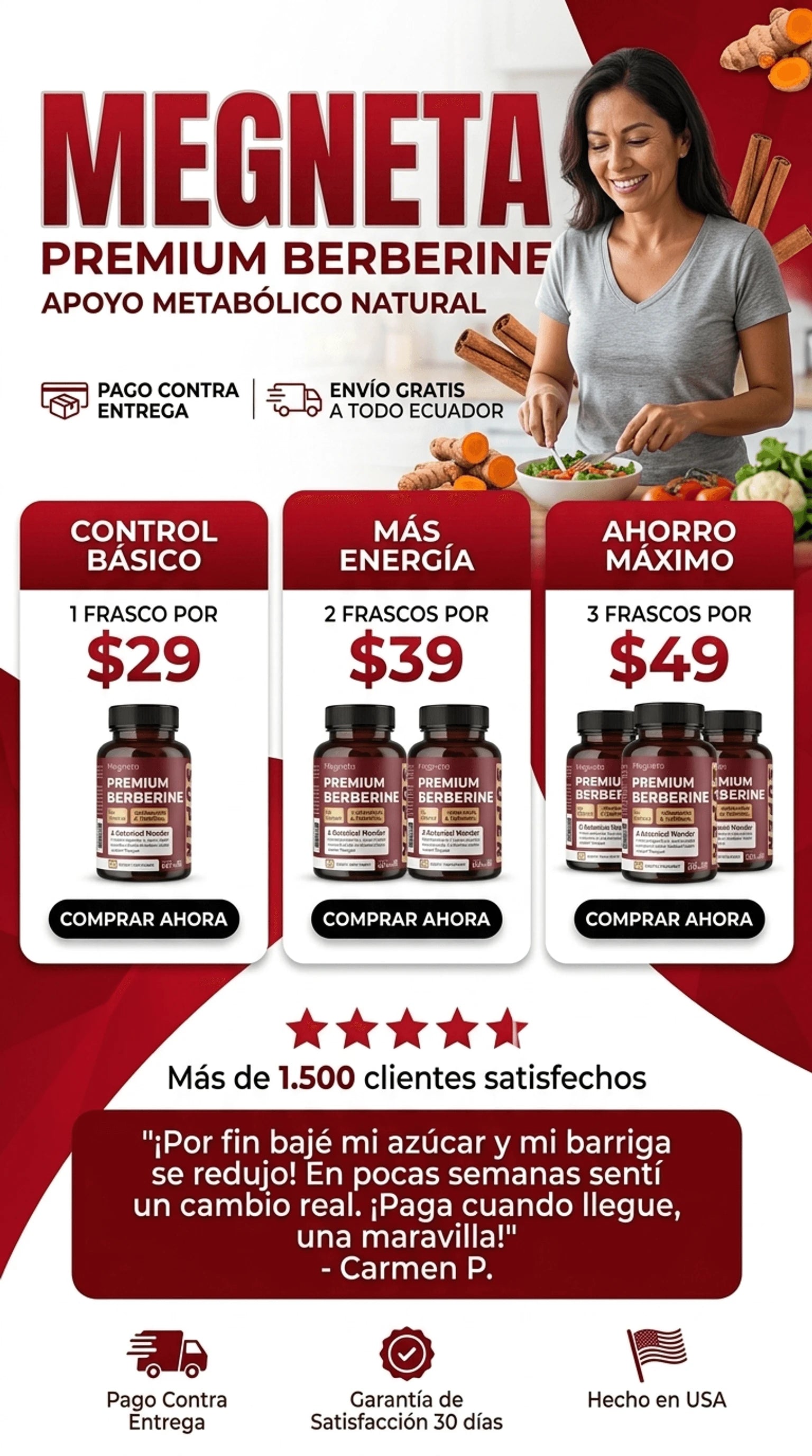 Oferta Premium Berberine — 1, 2 y 3 frascos