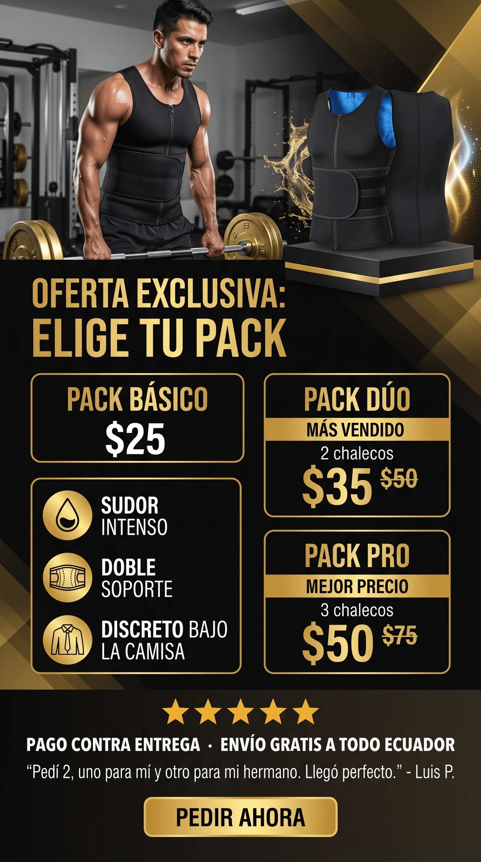 Oferta del Chaleco Sauna: 1, 2 o 3 unidades